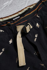 Frapbois x Wildthings Fleece Patch Pants Japanese brand fleece patchwork 9-point pants