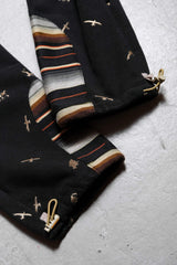 Frapbois x Wildthings Fleece Patch Pants Japanese brand fleece patchwork 9-point pants