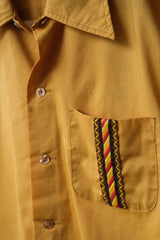 1970年代の「キング・ルイ」刺繍ボウリングシャツ。70年代のヴィンテージ刺繍ボウリングシャツ。アメリカ製。