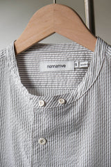 Nonnative 19SS SCIENTIST PULLOVER SHIRT - SEERSUCKER STRIPE 日本のデザイナーブランド ストライプシアサッカープルオーバーシャツ 日本製