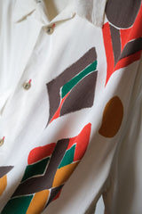 BRATBYS’ Vintage Rayon Print Shirt 歐洲古著 印第安原住民印花人造絲襯衫