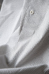 Nonnative 19SS SCIENTIST PULLOVER SHIRT - SEERSUCKER STRIPE 日本のデザイナーブランド ストライプシアサッカープルオーバーシャツ 日本製