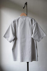 Nonnative 19SS SCIENTIST PULLOVER SHIRT - SEERSUCKER STRIPE 日本のデザイナーブランド ストライプシアサッカープルオーバーシャツ 日本製