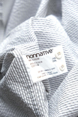 Nonnative 19SS SCIENTIST PULLOVER SHIRT - SEERSUCKER STRIPE 日本のデザイナーブランド ストライプシアサッカープルオーバーシャツ 日本製