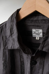 ゴールドブラッシュストライプブロードレギュラーカラービッグシャツ 日本の東洋ブランドのブラッシュストライプシャツ