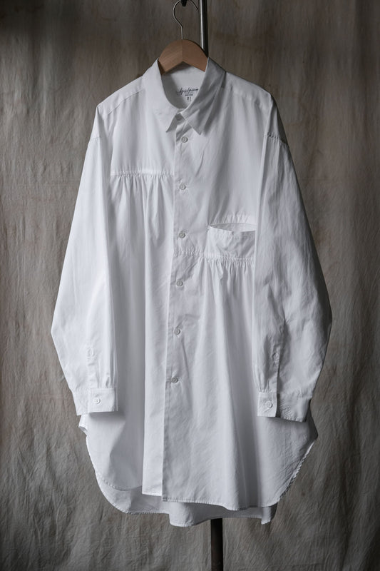 ヨウジヤマモト プールオム 20S/S ギャザーシャツ