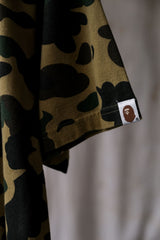 A Bathing Ape BAPE 1st Camo College Tee classic ape camouflage short kick made in Japan