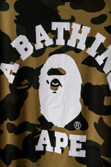 A Bathing Ape BAPE 1st Camo College Tee classic ape camouflage short kick made in Japan