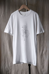 90's Vintage Graffiti Tee 90's Vintage Short Kick Women's Clothes Old Man Illustration Single Thread Sewing