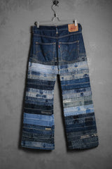 Remake Vintage Multi Patchwork Denim Jeans 古著重製系列 多重拼接闊腿牛仔褲