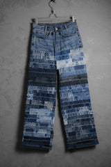 Remake Vintage Multi Patchwork Denim Jeans 古著重製系列 多重拼接闊腿牛仔褲