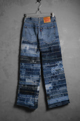 Remake Vintage Multi Patchwork Denim Jeans 古著重製系列 多重拼接闊腿牛仔褲