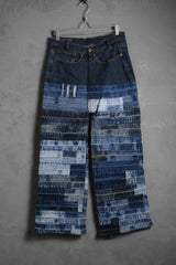Remake Vintage Multi Patchwork Denim Jeans 古著重製系列 多重拼接闊腿牛仔褲
