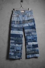 Remake Vintage Multi Patchwork Denim Jeans 古著重製系列 多重拼接闊腿牛仔褲