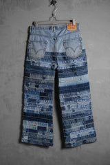 Remake Vintage Multi Patchwork Denim Jeans 古著重製系列 多重拼接闊腿牛仔褲