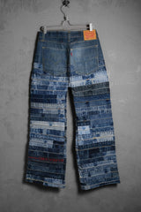 Remake Vintage Multi Patchwork Denim Jeans 古著重製系列 多重拼接闊腿牛仔褲