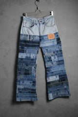 Remake Vintage Multi Patchwork Denim Jeans 古著重製系列 多重拼接闊腿牛仔褲