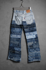 Remake Vintage Multi Patchwork Denim Jeans 古著重製系列 多重拼接闊腿牛仔褲
