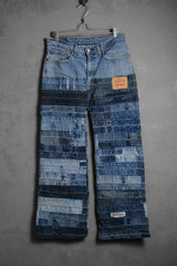 Remake Vintage Multi Patchwork Denim Jeans 古著重製系列 多重拼接闊腿牛仔褲