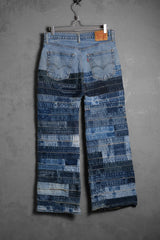 Remake Vintage Multi Patchwork Denim Jeans 古著重製系列 多重拼接闊腿牛仔褲