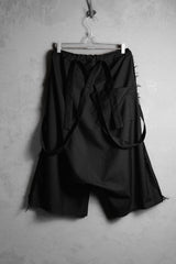 GROUND Y ヨウジヤマモト 19A/W ギャバジン サスペンダー クロップドパンツ