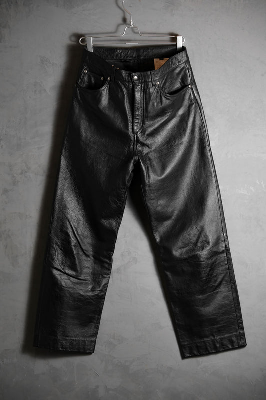 Vintage Cuir Leather Pants vintage genuine leather trousers