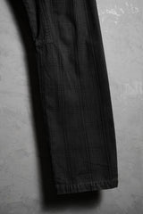 LE CASUAL DE Marithe Francois Girbaud 2000年代のチェック柄バックルバックパンツ フランスのデザイナーブランドのチェック柄パンツ