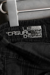 LE CASUAL DE Marithe Francois Girbaud 2000年代のチェック柄バックルバックパンツ フランスのデザイナーブランドのチェック柄パンツ