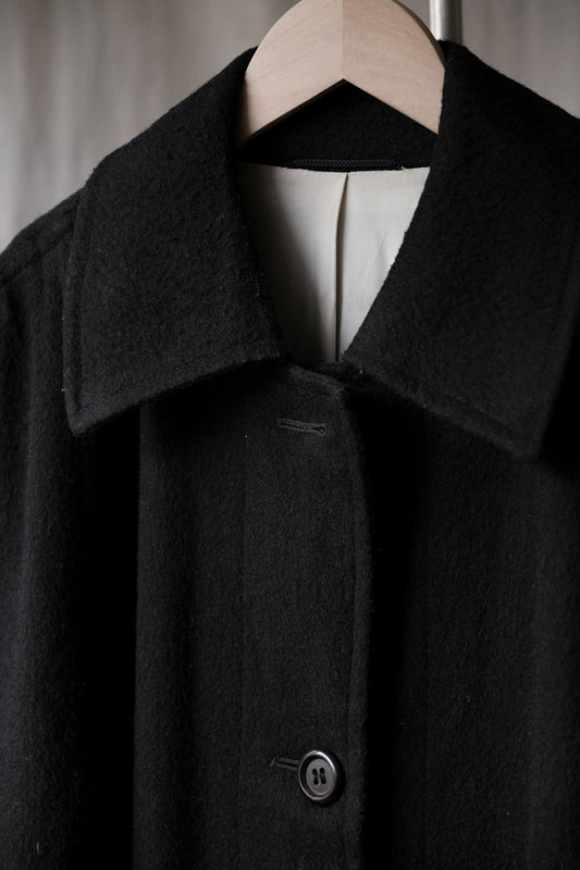 Vintage Wool Long Poncho Coat