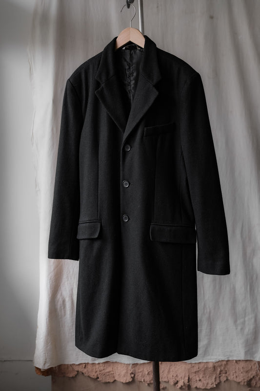 "Evolution Specchio" Wool Long Blazer Coat