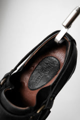 US UTOPIA SHOES チェーンストラップレザーシューズ 真鍮チェーンストラップスクエアトゥレザーシューズ