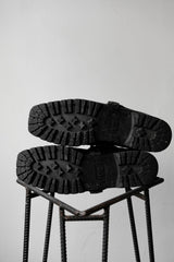 US UTOPIA SHOES チェーンストラップレザーシューズ 真鍮チェーンストラップスクエアトゥレザーシューズ