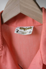 1960年代「キング・ルイ」ダクロン/コットン ボウリングシャツ(チェーンステッチ&プリント)60年代ヴィンテージ ボウリングシャツ チェーン刺繍/プリント