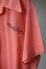 1960年代「キング・ルイ」ダクロン/コットン ボウリングシャツ(チェーンステッチ&プリント)60年代ヴィンテージ ボウリングシャツ チェーン刺繍/プリント