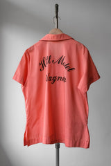 1960年代「キング・ルイ」ダクロン/コットン ボウリングシャツ(チェーンステッチ&プリント)60年代ヴィンテージ ボウリングシャツ チェーン刺繍/プリント