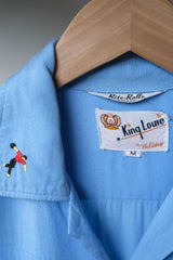 1950年代の「キング・ルイ」レーヨンギャバジン ボウリングシャツ 50年代ヴィンテージ レーヨンギャバジン ボウリングシャツ