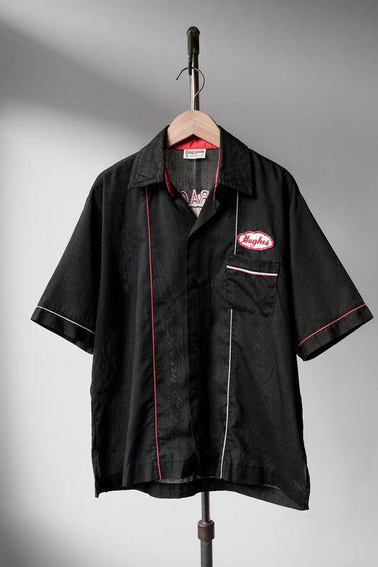 1970's "King Louie" Polyester/Cotton Embroidered Bowling Shirt 70s vintage bowling shirt embroidery
