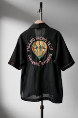 1970年代「キング・ルイ」ポリエステル/コットン刺繍ボウリングシャツ 70年代ヴィンテージボウリングシャツ刺繍