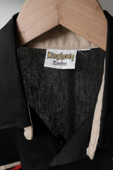 1980's "King Louie" Polyester Bowling Shirt (Chain Stitch & Print) 80s vintage bowling shirt chain embroidery / print