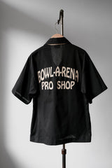 1980's "King Louie" Polyester Bowling Shirt (Chain Stitch & Print) 80s vintage bowling shirt chain embroidery / print