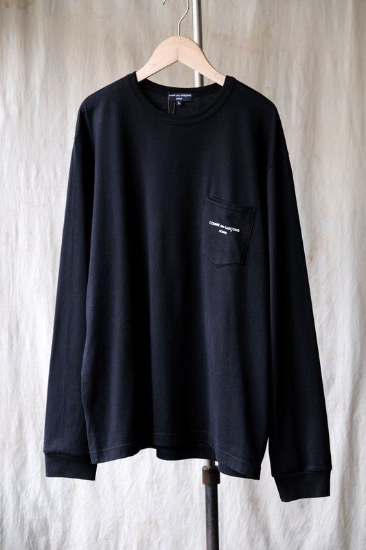 COMME des GARCONS HOMME L/S Pocket Tee 川久保玲 深藍口袋長袖踢
