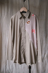 CIVIDINI Stitch Panel Shirt Italian brand different material stitching shirt made in Italy