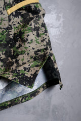 Mountain Martial Arts MMA 19S/S 7ポケット ランショーツ。デジタルカモフラージュ柄の日本製アウトドアトレイルランニングショーツです。