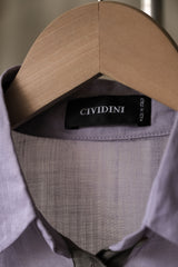 CIVIDINI Stitch Panel Shirt Italian brand linen translucent patchwork shirt made in Italy