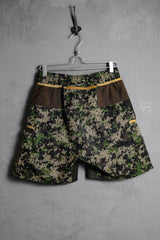 Mountain Martial Arts MMA 19S/S 7ポケット ランショーツ。デジタルカモフラージュ柄の日本製アウトドアトレイルランニングショーツです。