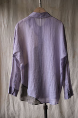 CIVIDINI Stitch Panel Shirt Italian brand linen translucent patchwork shirt made in Italy