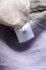 CIVIDINI Stitch Panel Shirt Italian brand linen translucent patchwork shirt made in Italy