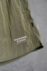 PAS NORMAL STUDIOS オフレース リップストップ ショーツ デンマークのサイクリングウェアブランド 耐裂性生地のショーツ