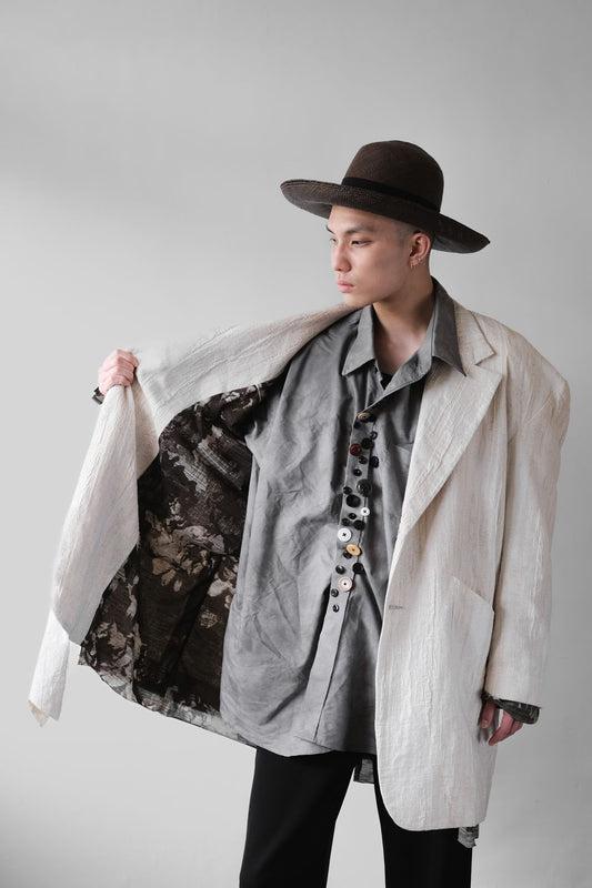 CHIAHUNG SU Oversized Jacquard Blazer Jacket Taiwan artisan designer brand oversized jacquard suit jacket