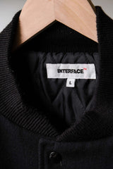 インターフェース刺繍レザーベースボールジャケット日本ブランドレザースリーブベースボールジャケット